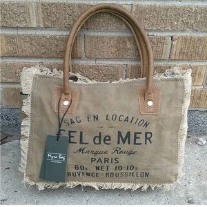 Sel De Mer Upcycled Canvas HandBag